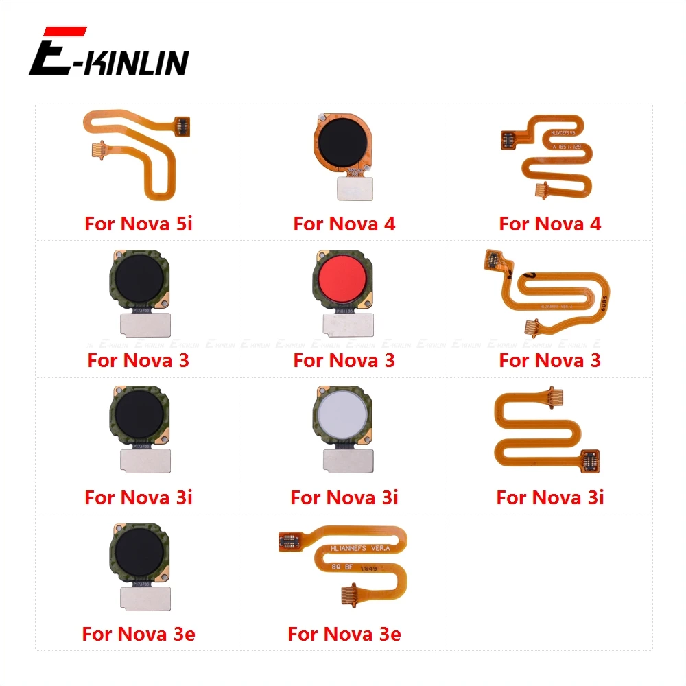 Fingerprint Scanner Connector For HuaWei Nova 5i 4 3 3i 3e Touch Sensor ID Home Return Button Key Connection Flex Cable