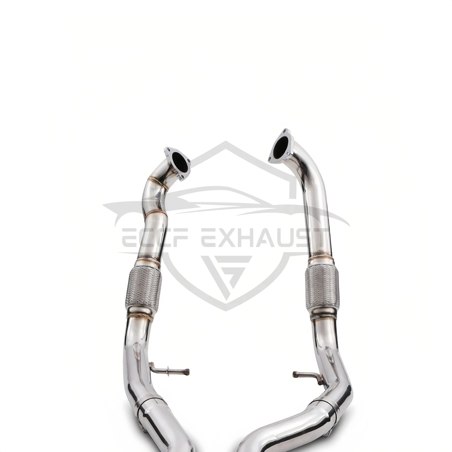 الأنابيب الأمامية الرياضية المصنوعة من الفولاذ المقاوم للصدأ لأودي S4 S5 B9 لطيفة Collectr صوت العادم العدواني ترقية أداء التدفق العالي