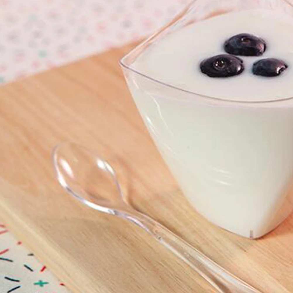 

20 Pcs Yogurt Mousse Cups Plastic Dessert Clear Juice Containers Durable Food Grade Fruit Salad Snack Storage Catering Events