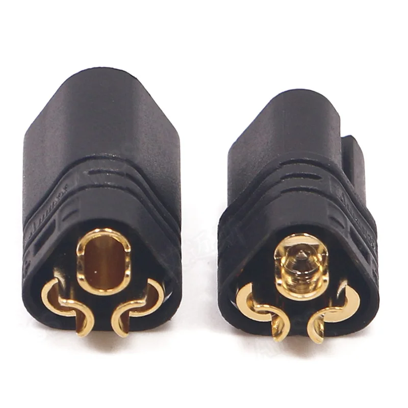 2 / 5 pair Amass MT60 Black Male Female 3.5mm Plug Connector with Sheath Set for FPV Multicopter Quadcopter Airplane