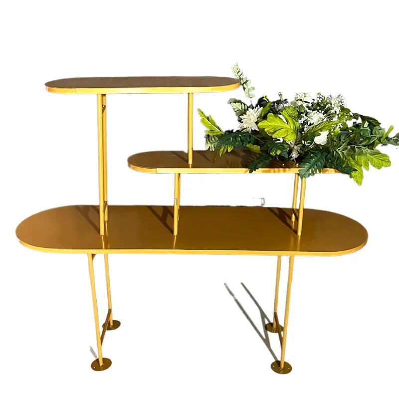 

Wedding Props Gold White Snack Table Stand Party Wedding Indoor Outdoor Display Stand