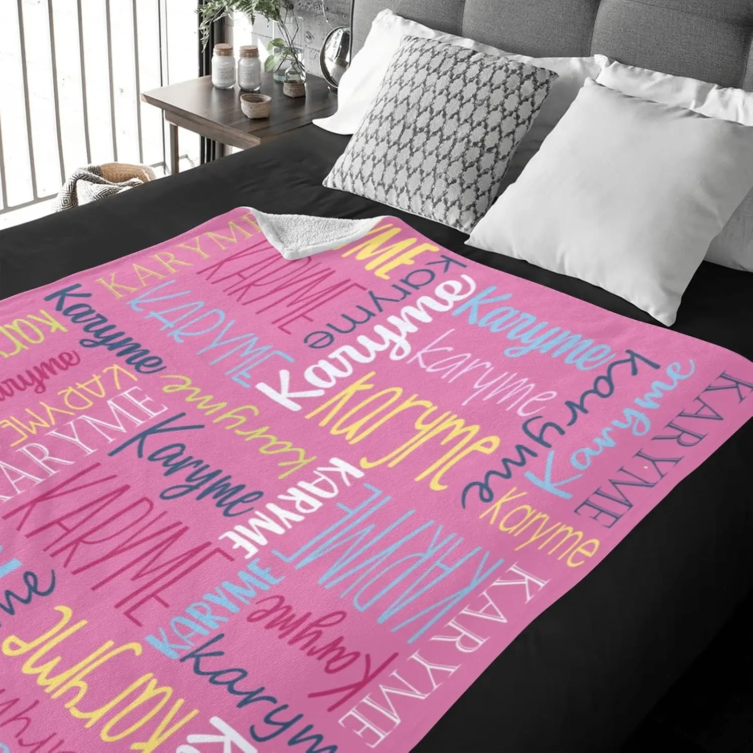 Personalized Blankets with Names Baby Gifts for Girls Boys Custom Soft Fleece Name Blanket for Kids and Adults