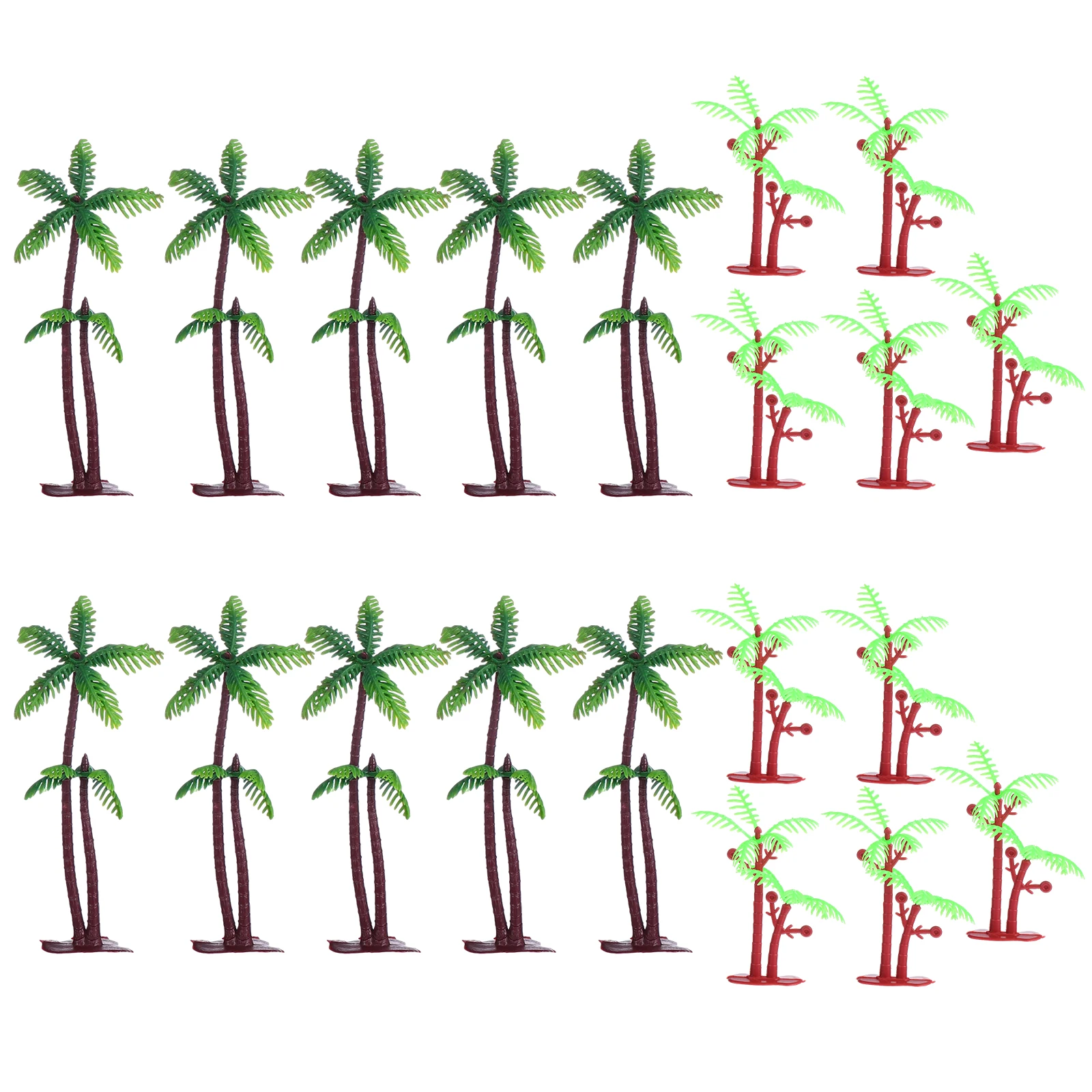 

20 pcs Plastic Coconut Tree Cake Decorations Birthday Party Supplies Safe Eco Friendly Wedding nament Accessories