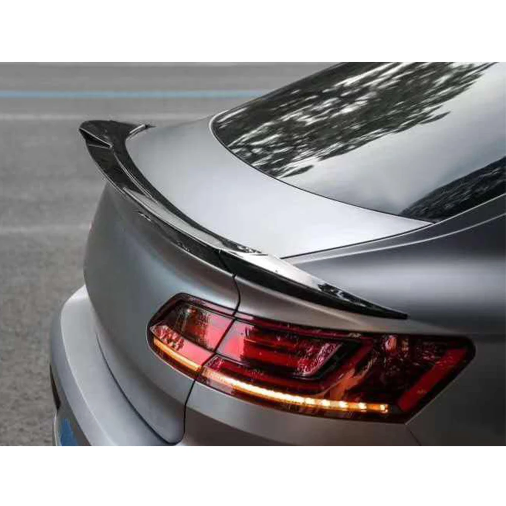 Carbon Look / Glossy Black Car Trunk Spoiler Wing For Volkswagen VW CC Arteon 2019 2020 Car Rear Trunk Spoiler Wing Boot Lip