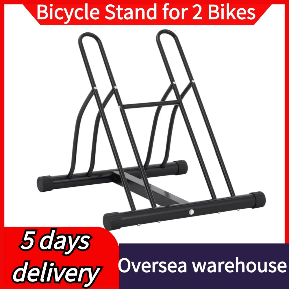 Bicycle Stand for 2 Bikes Bicycle Parking Rack Indoor Adjustable Bike Storage Stand Bicycle Holder Cycling Accessories