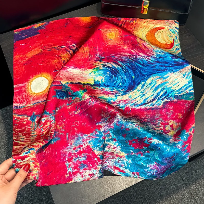 100% Real Silk Scarf Luxury Ke - Silk Painting Dye 评论和价格