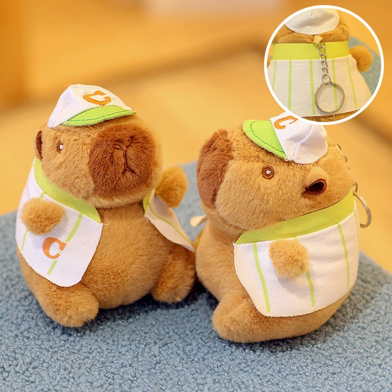 ตุ๊กตาน่ารัก Capibala จี้ Key CHAIN ตุ๊กตา Capybara ของเล่นตุ๊กตารถพวงกุญแจกระเป๋าจี้ Keyring เครื่องประดับของขวัญเด็ก