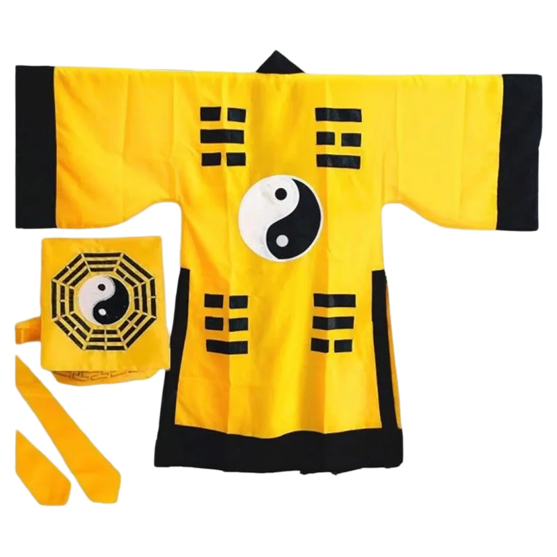 زي أداء للهالوين، زي التاي تشي بثمانية رموز، زي طويل للعروض المسرحية، طقم ملابس تقليدية عرقية أنيقة للنساء