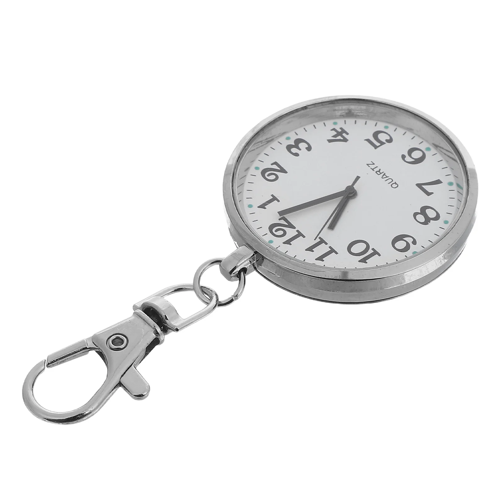 

Vintage Large Number Pocket Watch Clear Analog Keychain for Exams Learning Nursing Medical Nurses Nurse Watch with Hook