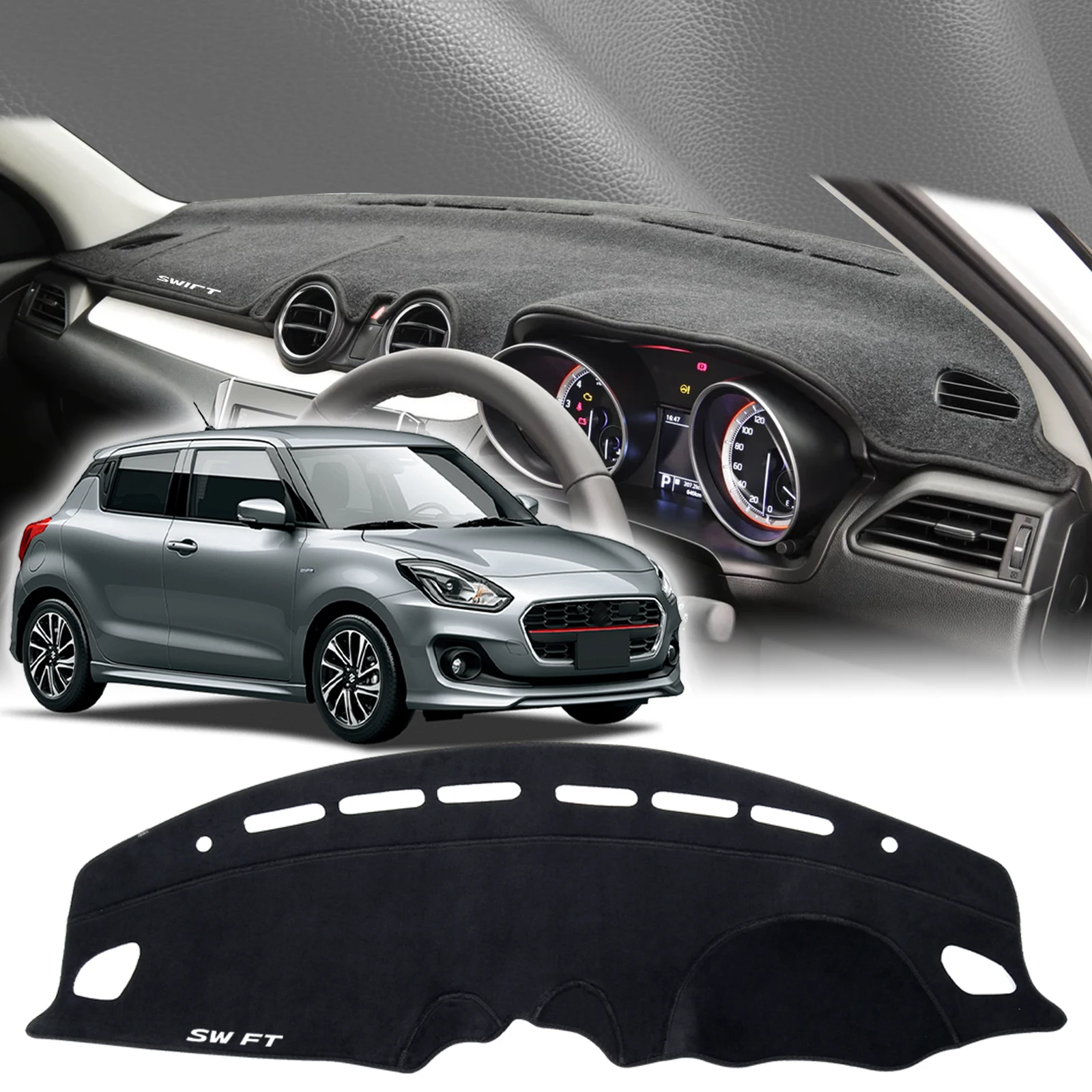 

fit for Suzuki Swift 2018 2019 2020 2021-2023 Car Accessories DashMat Sunshade Dashmat Dashboard Cover Pad Protective Carpet
