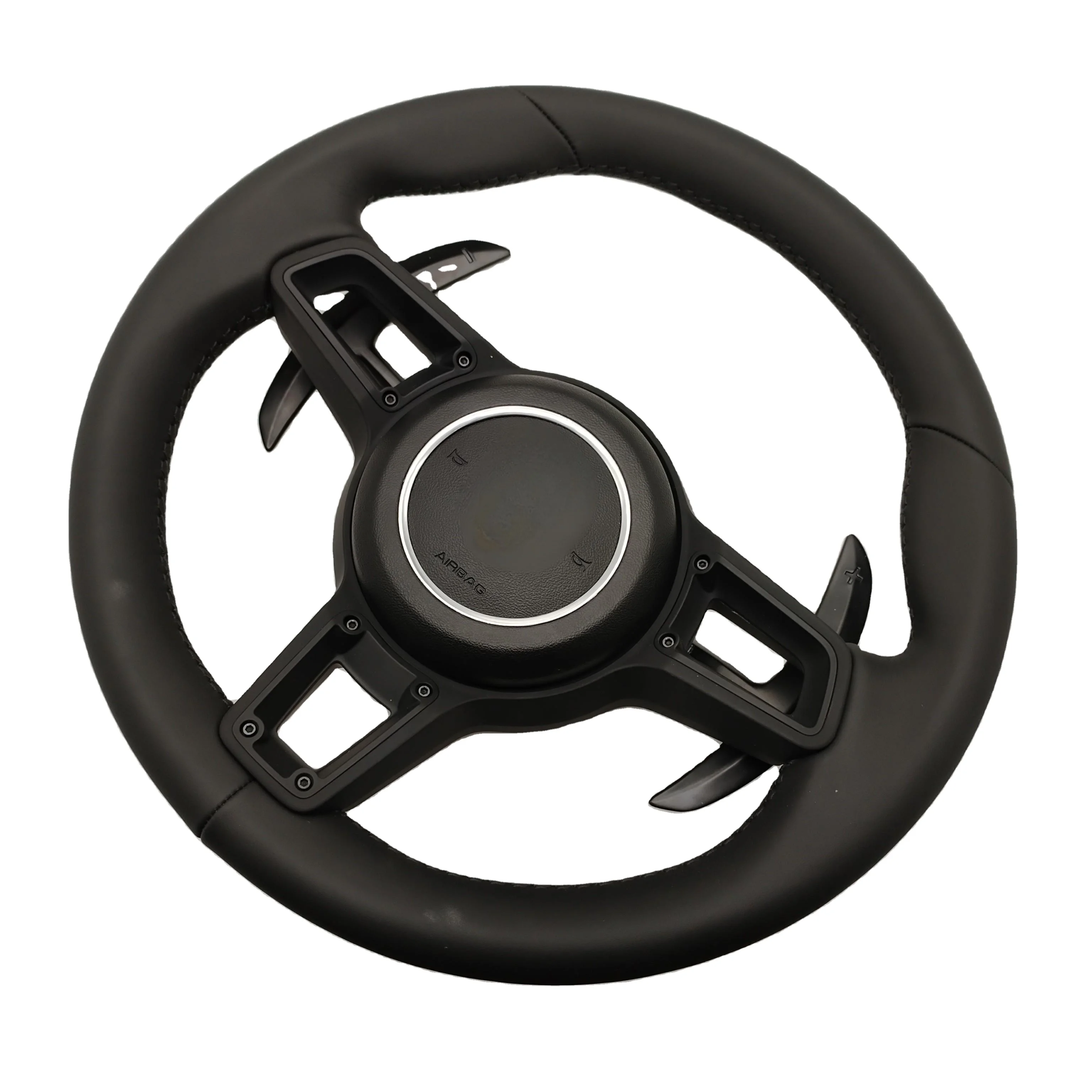 Steering wheel assembly for Porsche 718 leather steering wheel