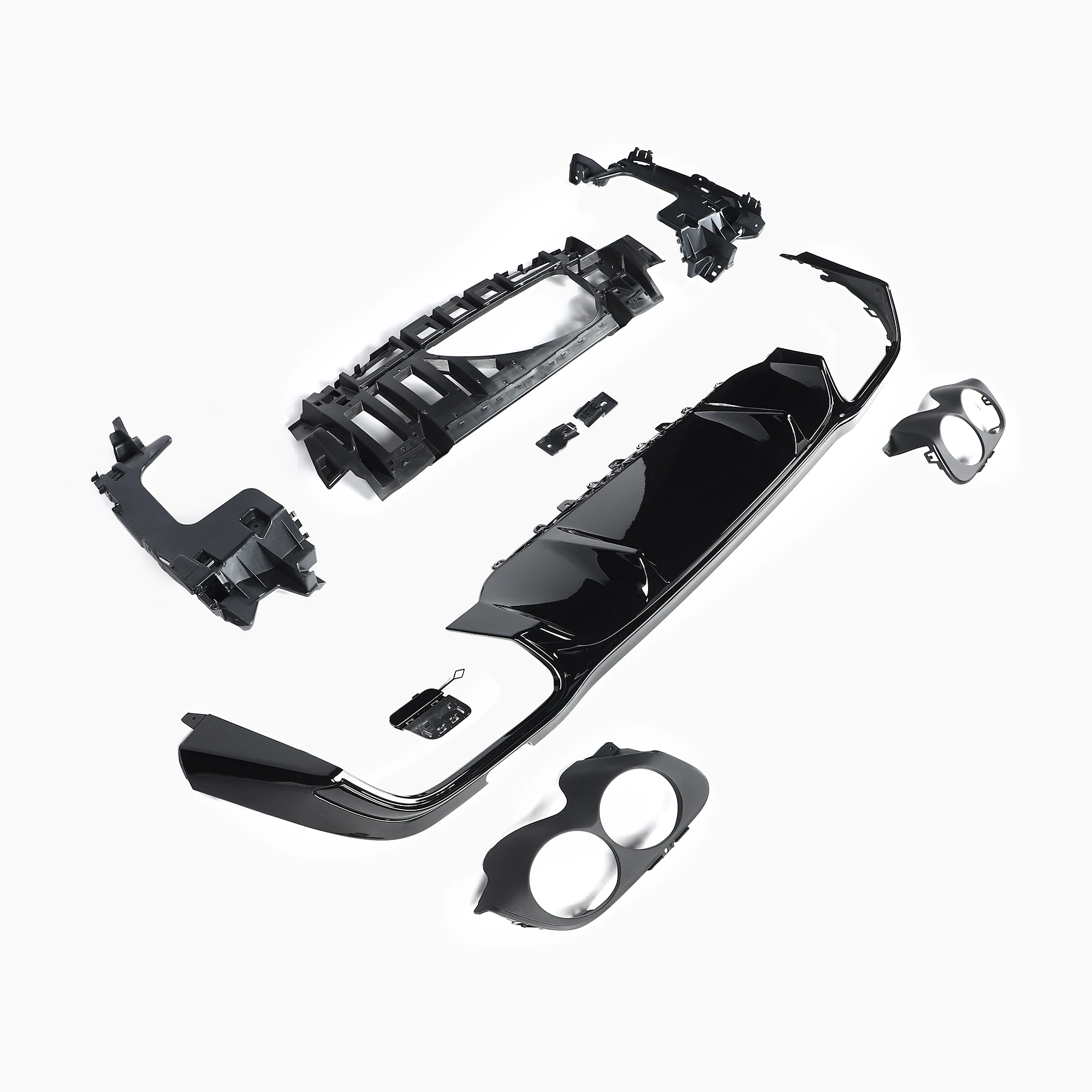 

Rear Bumper Diffuser For Mercedes-Benz W213 E53 GT AMG 2017-2023 Gloss Black Rear Diffuser Spoiler Lip