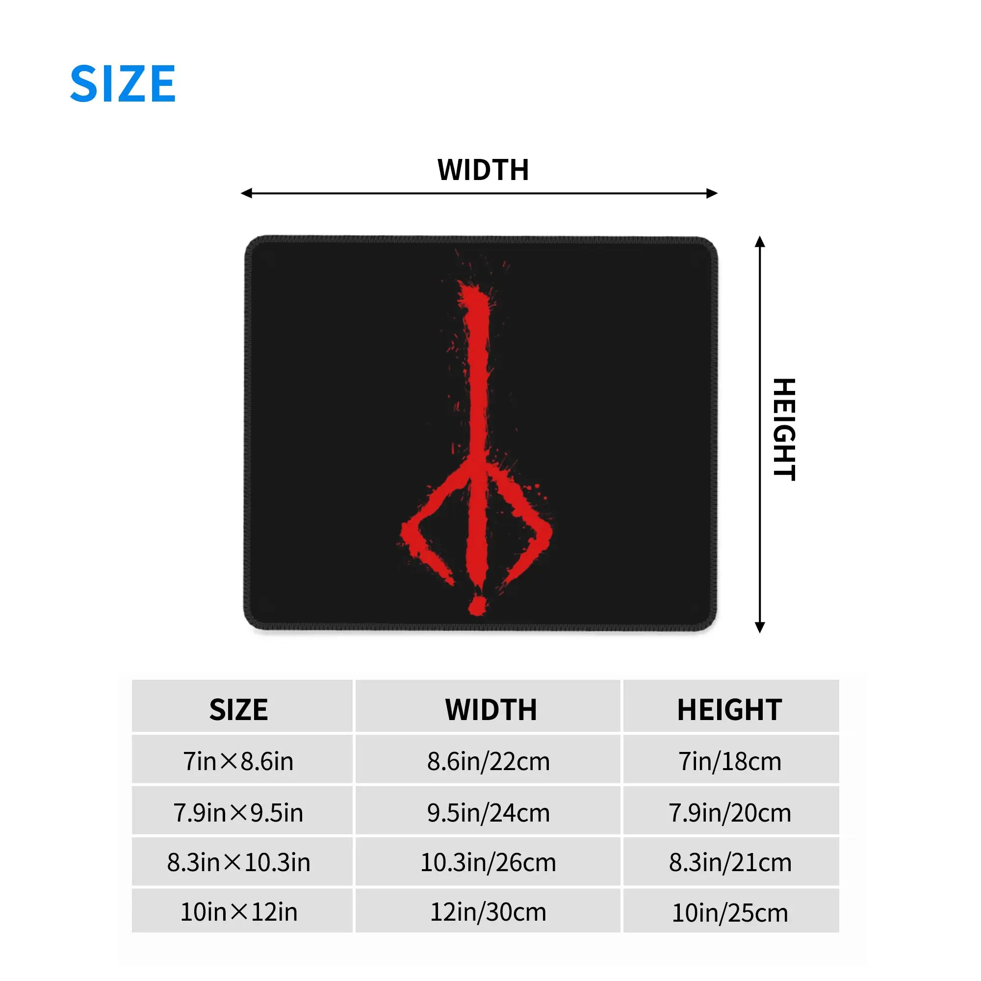 Bloodborne - Hunter Rune Mouse Pad Computer Keyboard Mouse Mat Gaming PC Laptop Desk Mat Office Accessories Table Mats
