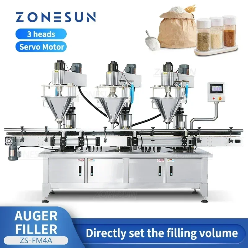ZONESUN ZS-FM4A Riempitrice automatica per vasetti per bottiglie con servomotore a 4 teste