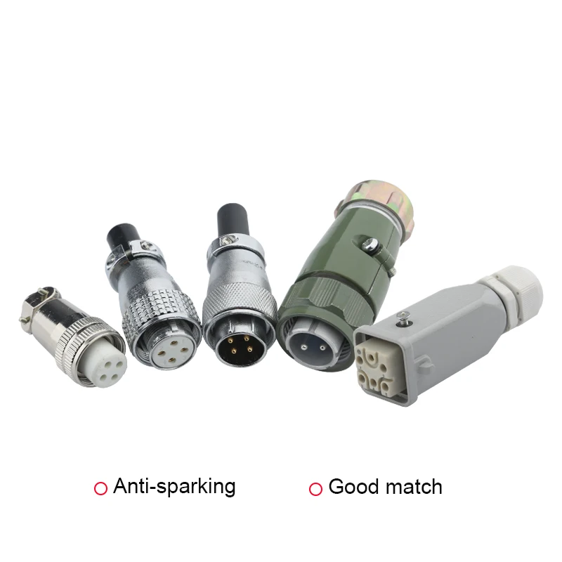 CNC Spindle Motor Aviation Plug Socket Connector 4-Pin CNC Milling Machine Spindle Cable Connector Parts Cable Adapter
