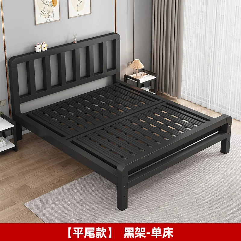 

%*l forWrought iron bed double bed household 1.8 meters modern simple soft clad iron frame 1.5