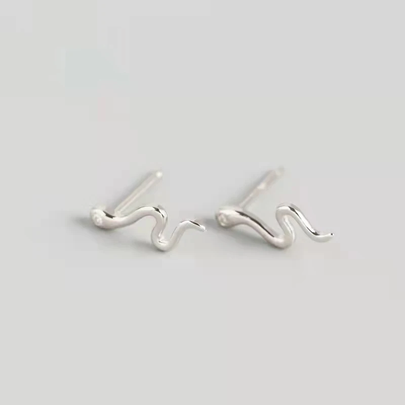 Wholesale Women's Punk Style Animal Snake Earring  Snakelike Stud Earrings for Women Jewelry Best Gift