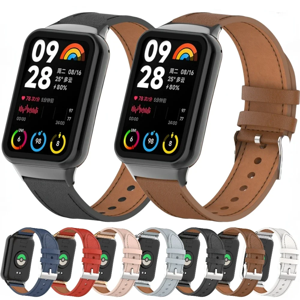 

Leather Strap for Xiaomi Mi Band 8 Pro Belt Replaceable Bracelet Wristband Correa for Xiaomi Redmi Watch 4 Watchband Accessories