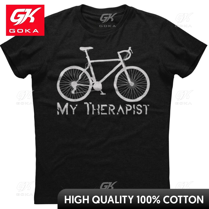 

My Therapist Cycling Graphic T Shirts Mens Clothing New in Tees Cotton Women Printed T-shirt Y2K Clothes Cute Funny Tshirt