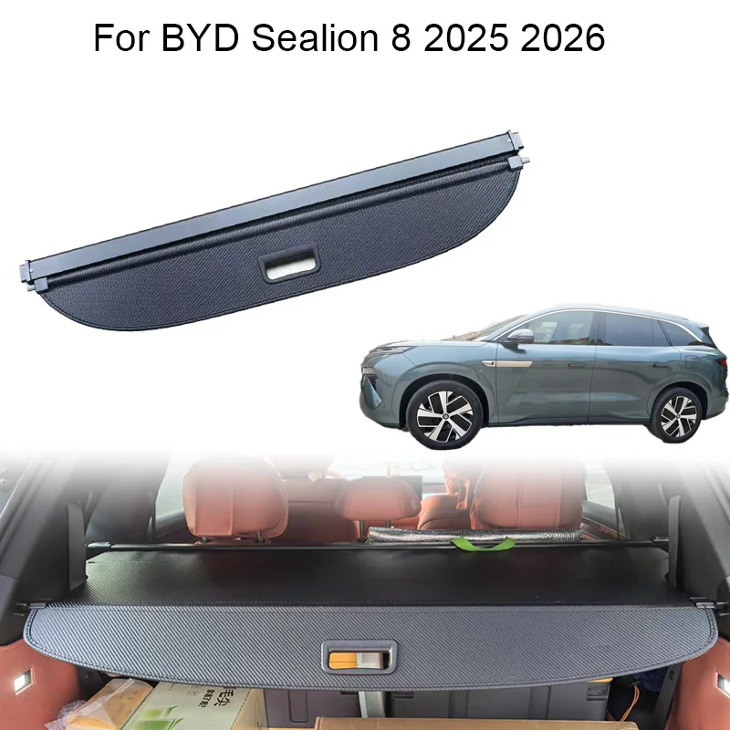 

Trunk Curtain Cover Organizer For BYD Sealion 8 2025 2026 TANG L Rear Rack Partition Shelter Cargo Storage Luggage Shield Shade