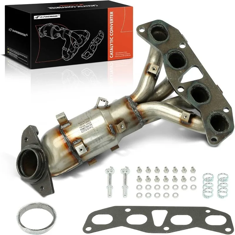 

A-Premium Front Catalytic Converter w/Exhaust Manifold w/Gasket Kit Direct-Fit - Compatible with Vehicles - Altima 2002-2