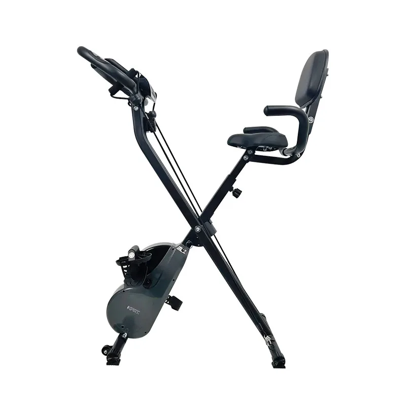 Foldable Magnetic Exercise Bike Fitness Equipment with Backrest for Gym & Home Training for Personalised Workout