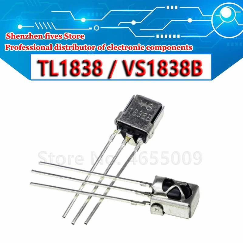 10pcs Universal IR Infrared Receiver TL1838 VS1838B 1838 38Khz wholesale