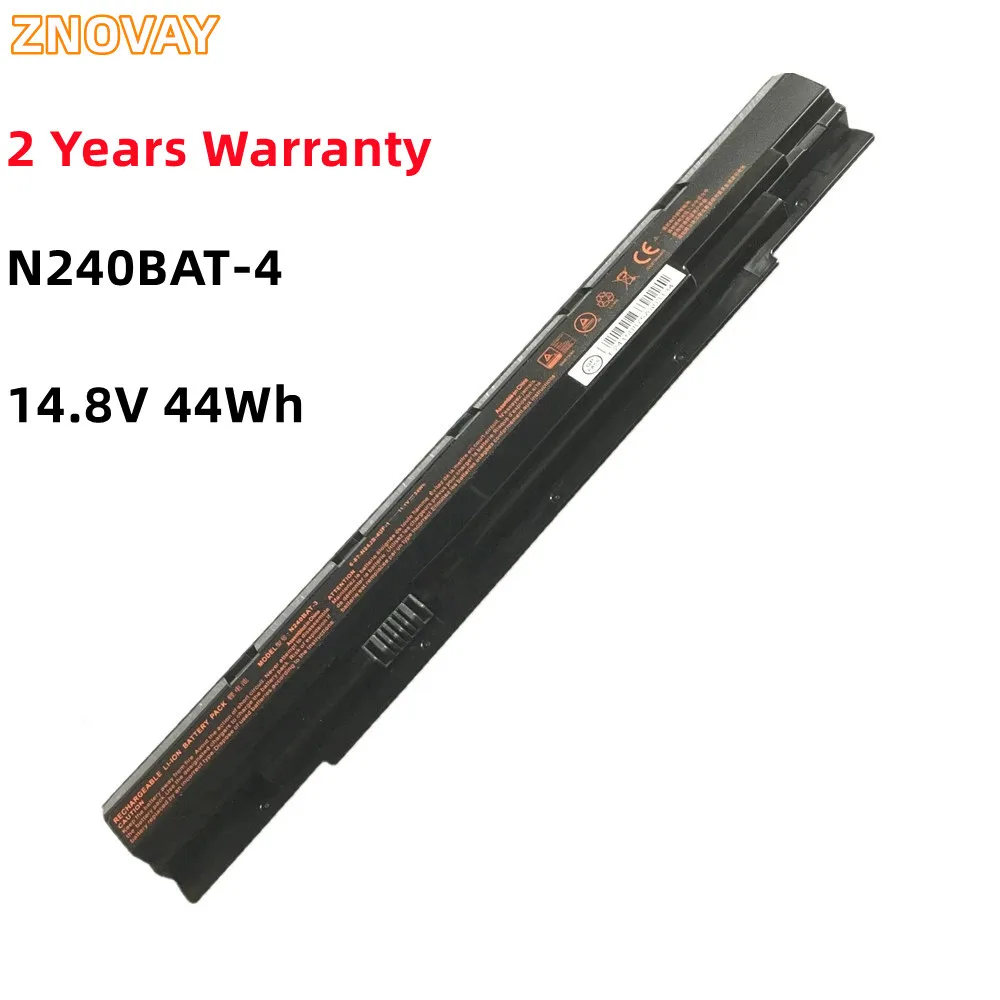 

ZNOVAY 14.8V N240BAT-4 Laptop Battery for CLEVO N250LU N250JU N240BU N240JU for Sager NP3240 6-87-N24JS-42L3 6-87-N24JS42L2