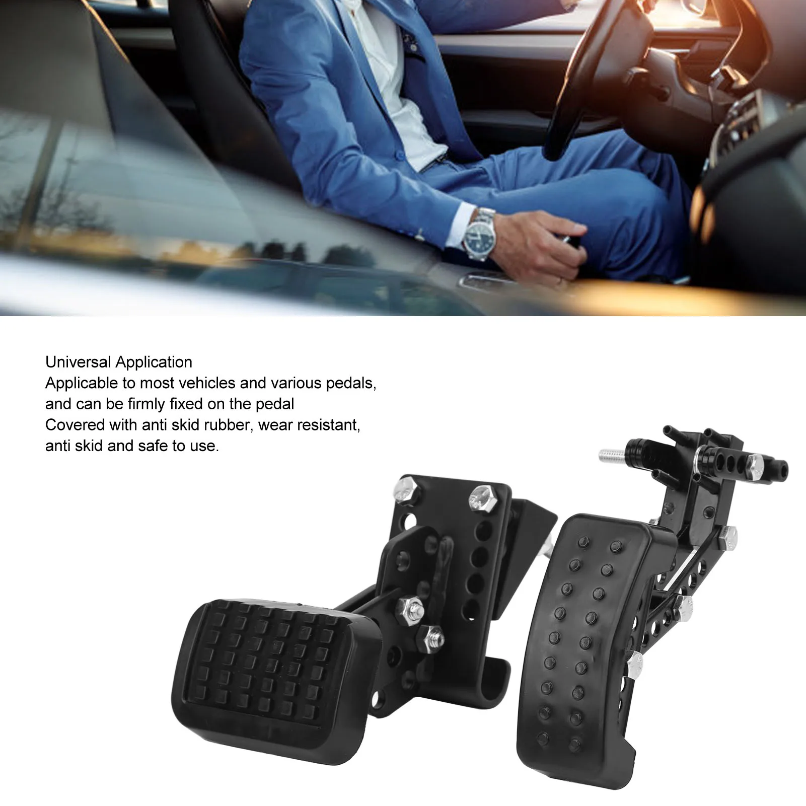Gas and Brake Pedal Extenders Universal Anti Slip Accelerator Brake Pedal Extensions for Most Cars Gas and Brake Pedal Extenders