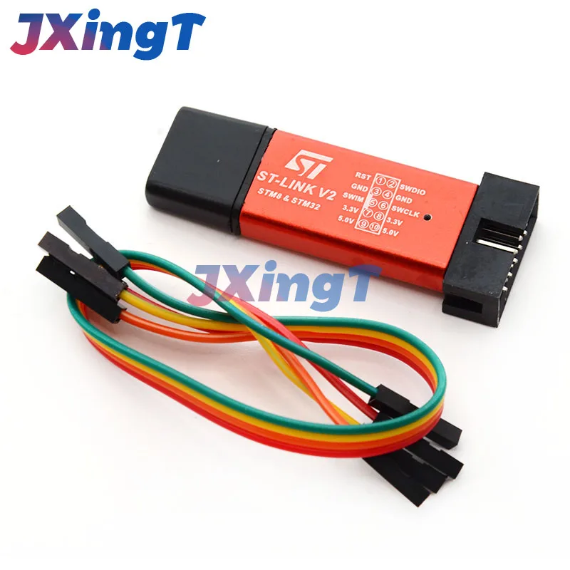 ST LINK Stlink ST-Link V2 Mini STM8 STM32 시뮬레이터, 프로그래머 다운로드, 커버 포함 프로그래밍