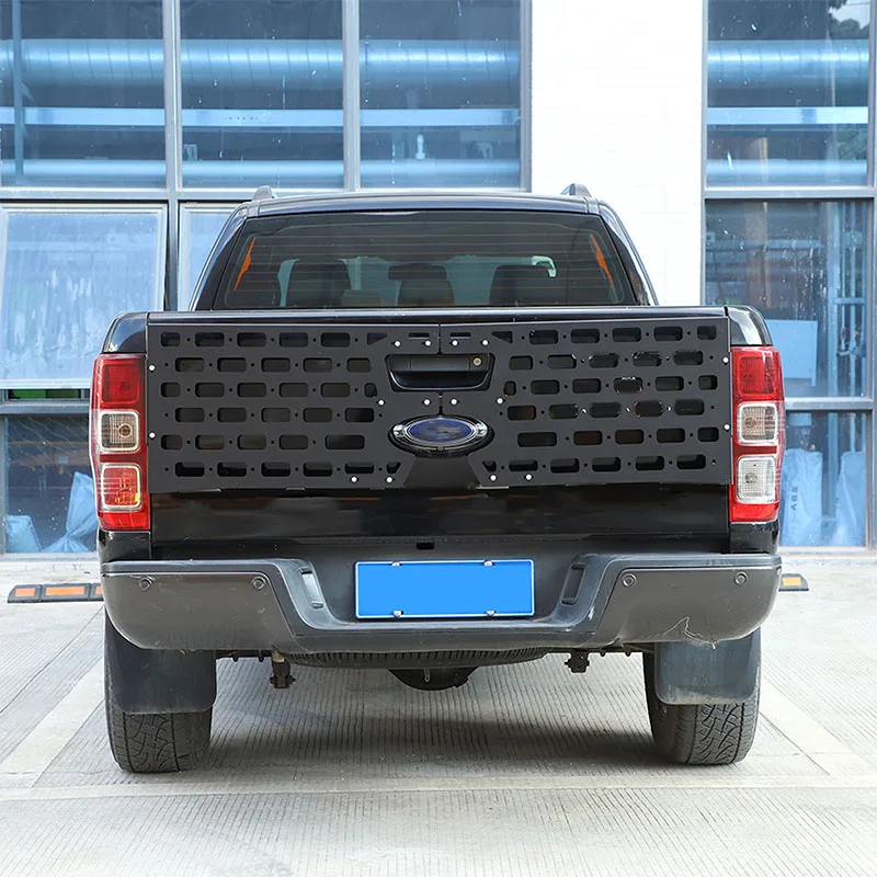 

For Ford Ranger Wildtrak T6 T7 T8 15-22 Aluminum Alloy Black Car Tailgate Panel Luggage Rack Tool Organizer Rack Car Accessories