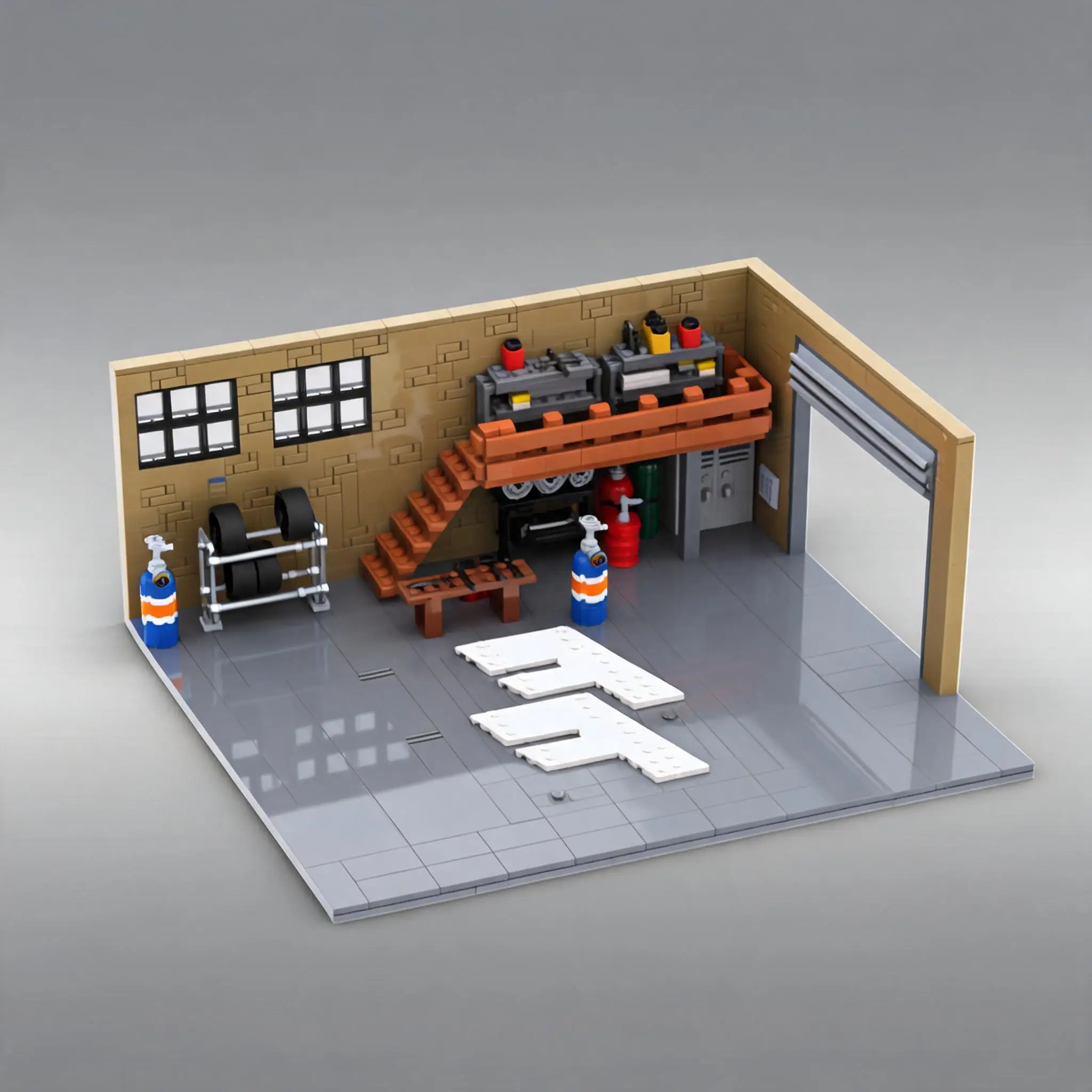 792-teiliges Dom's Garage MOC DIY Autoreparaturwerkstatt-Ausstellungsraum-Bausteinset, Hobby-Bauspielzeug, Geburtstagsgeschenke für Kinder – Detail 4