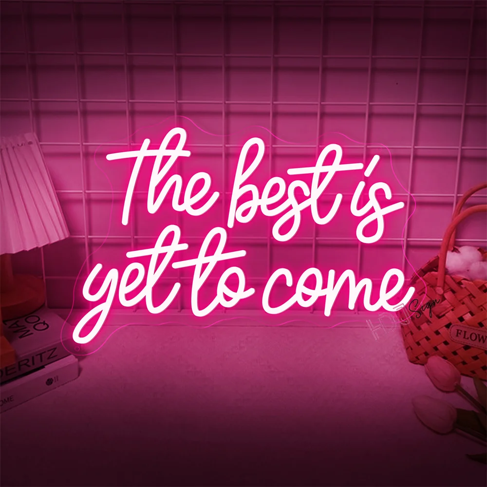 The Best is Yet to Come Neon Led Sign Wedding Supplies Decor Bedroom Decoration Room Neon Lights Wall Decor Party Bar Neon Sign