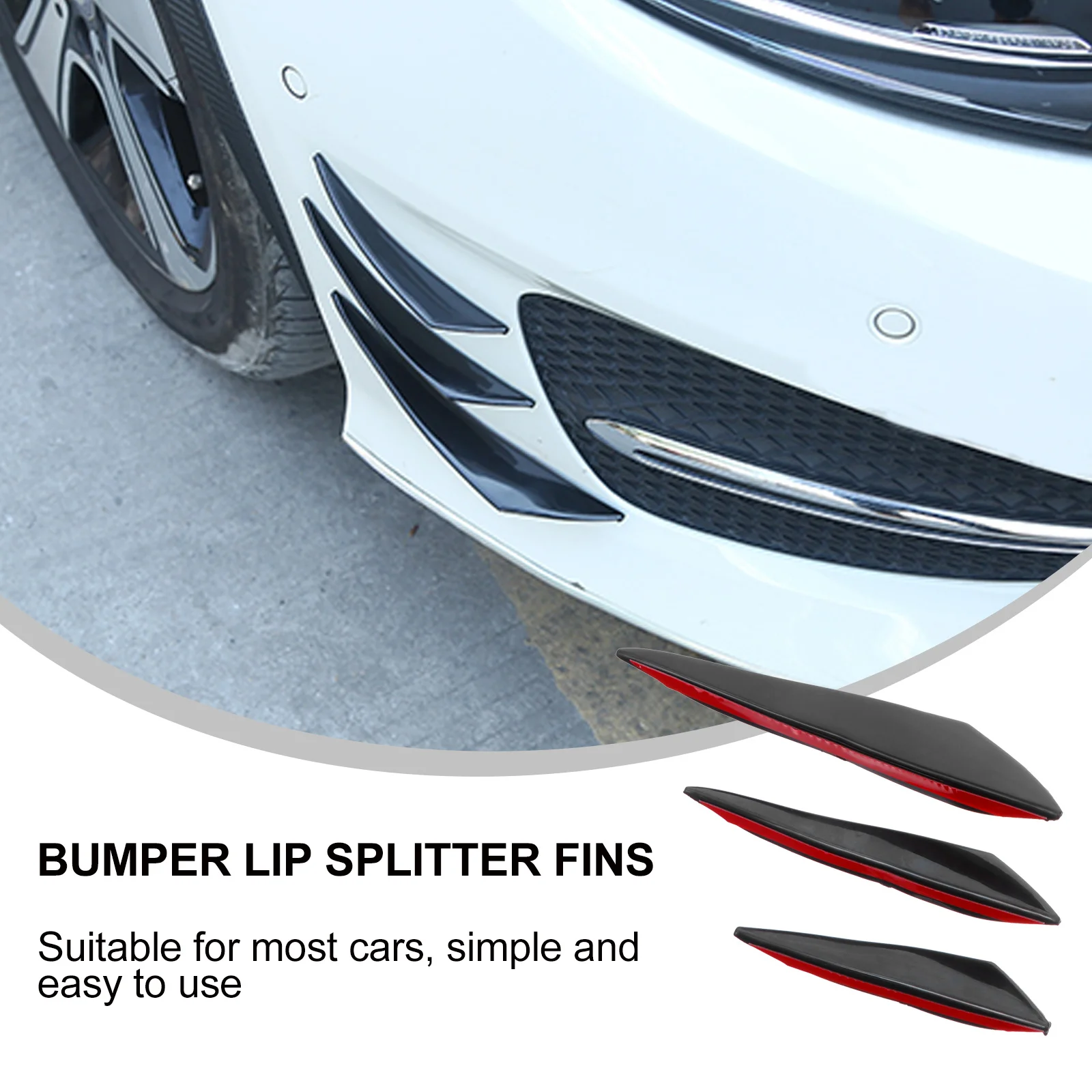 1Set Auto Front Stoßstange Diffusor Fin Splitter Lip Auto Stoßstange Abdeckung Körper Spoiler Streifen Canard Dekorative Automotive Zubehör