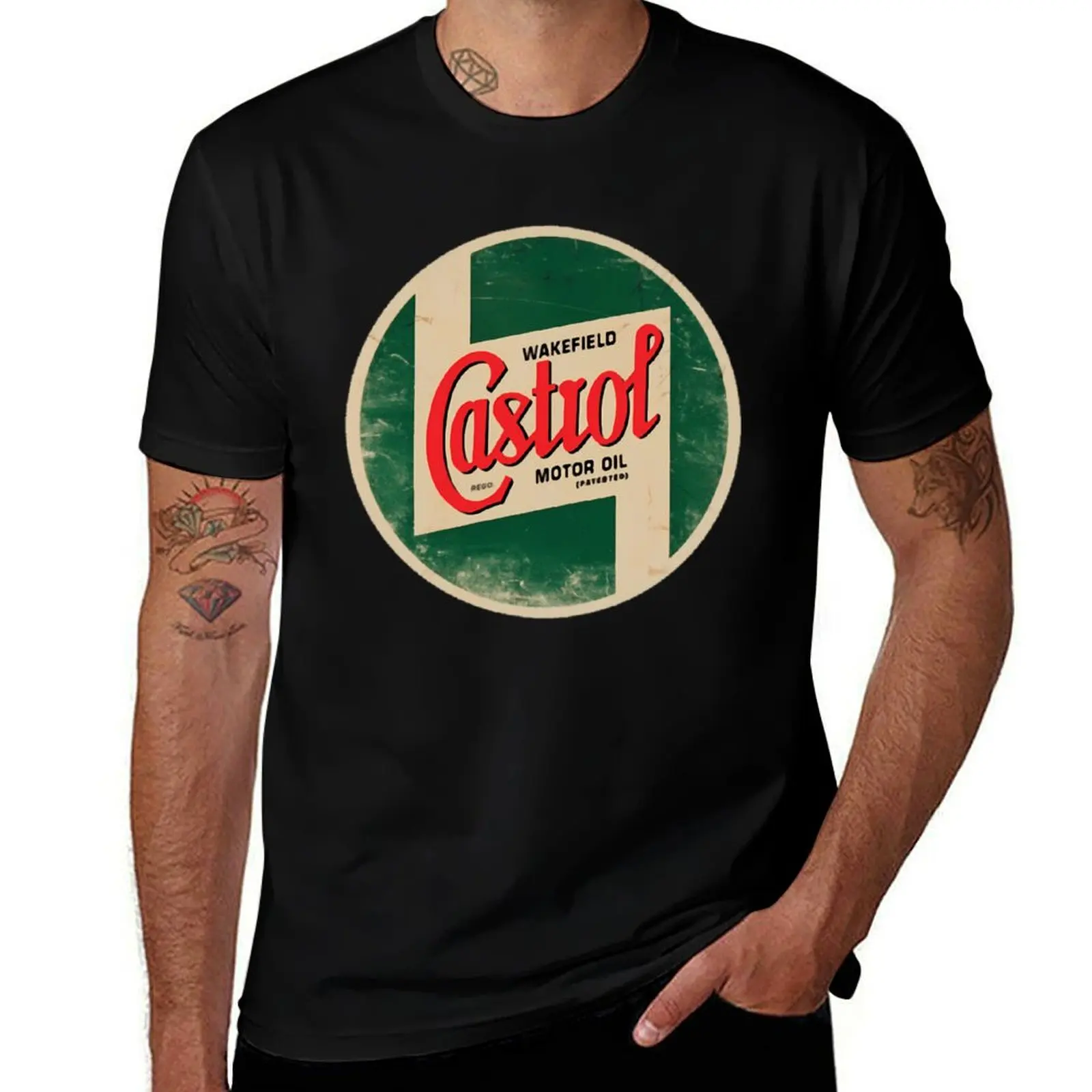 Castrol Oil Vintage Logo T-Shirt plus size clothes vintage t shirts korean fashion graphic shirts plain white t shirts men