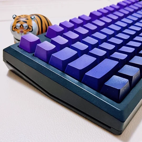 

Gradient Keycaps Side Printed Shine through PBT Double Shot OEM Profile Keycap For MX Switch Mechanical Keyboard ISO Key Caps