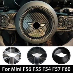 For Mini F56 F60 Countryman Steering Wheel Panel Button Cover Styling Sticker For Mini Cooper F54 F55 F57 Auto Accessories