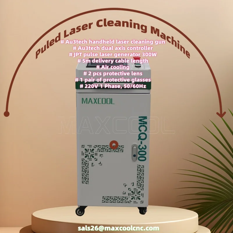 200W 300W JPT Pulsed Laser Cleaning Machine For Remove Rust Oil Paint Metal Wood Laser Cleaner Flat Top Beam No Damage Material