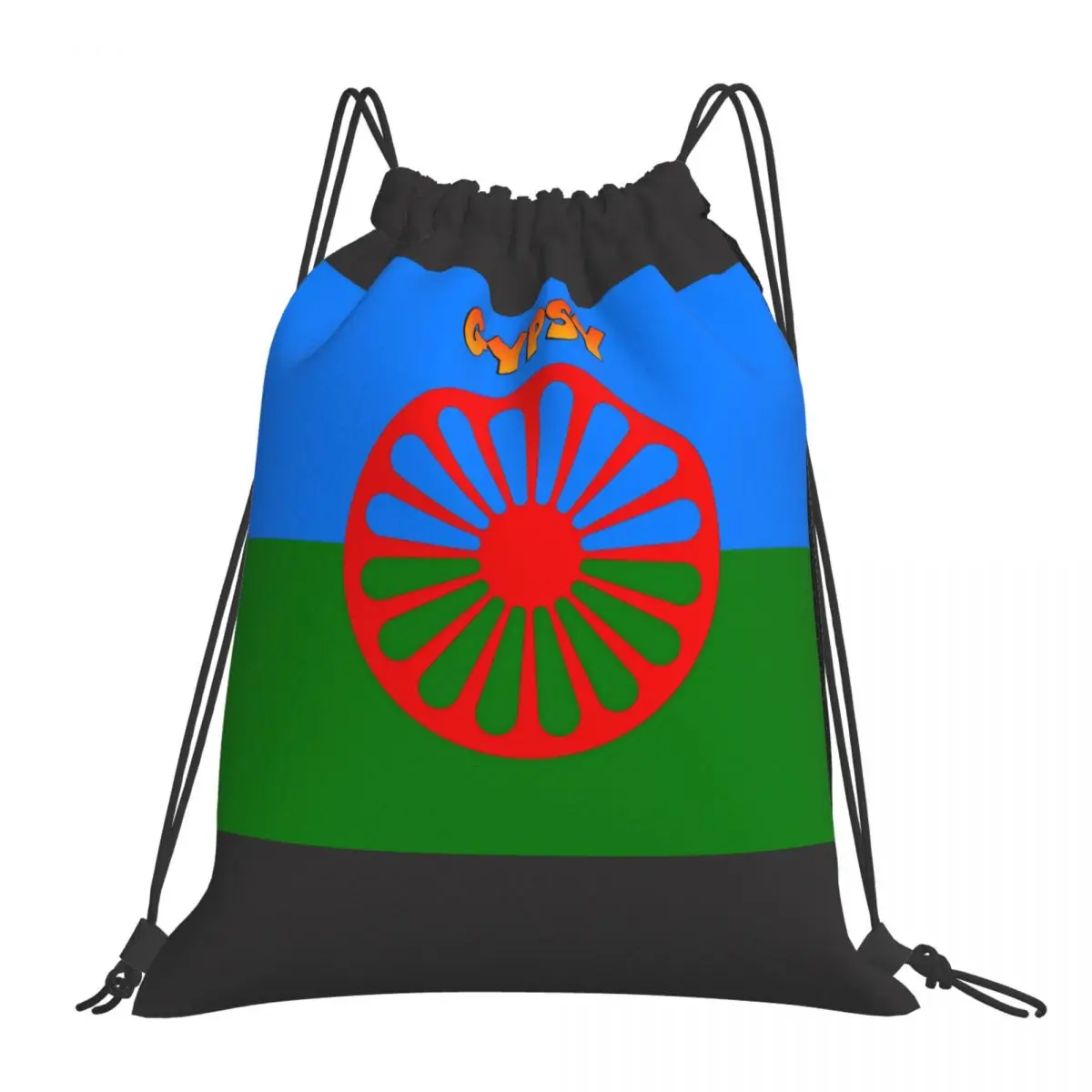 

Gypsy Romani Peoples Flag Drawstring Bags Gym Bag Unisex Sports Gym Bag Fitness Building Muscle Shopping Sackpack