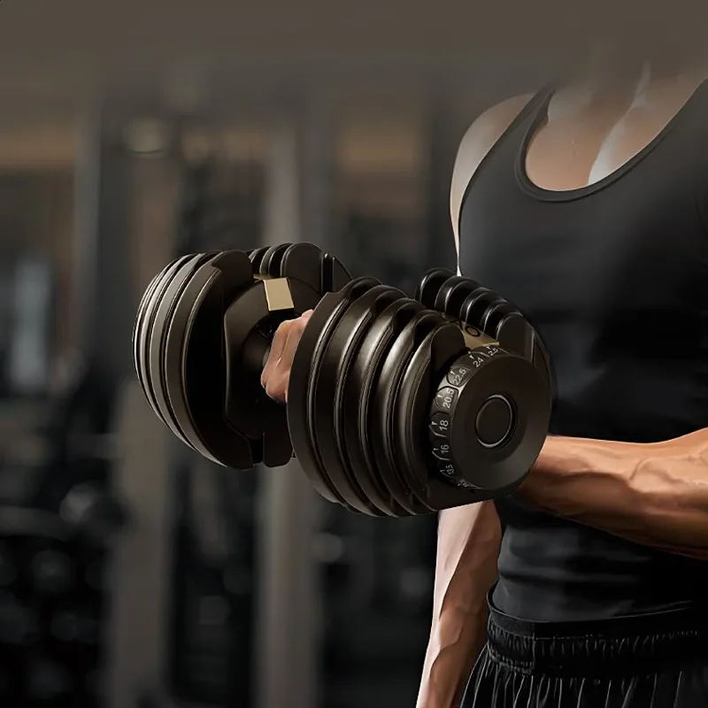 Adjustable quick-adjust dumbbells, exercise equipment, strength training 24kg