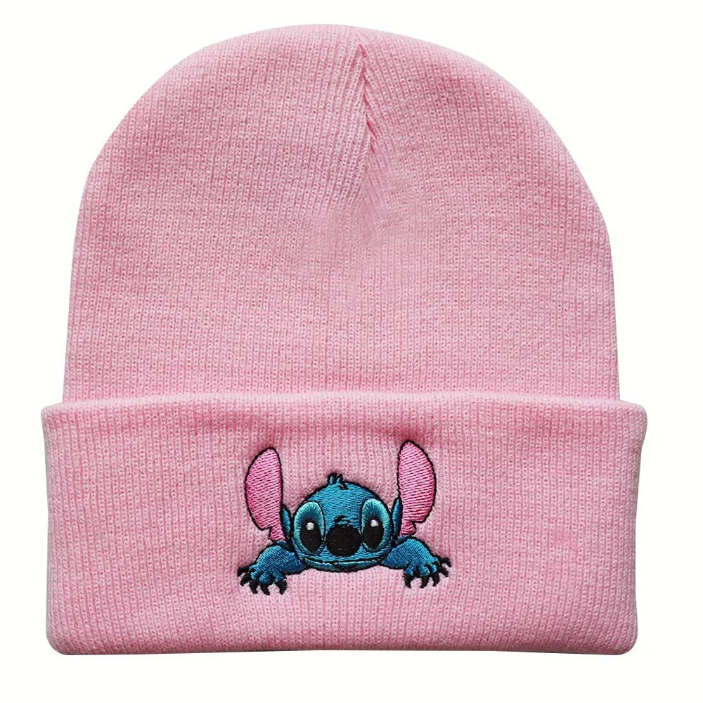 2026 New autumn and winter trend cartoon wool hat Shi Dizai embroidery student knitted hat warm pullover hat шапка с ушками