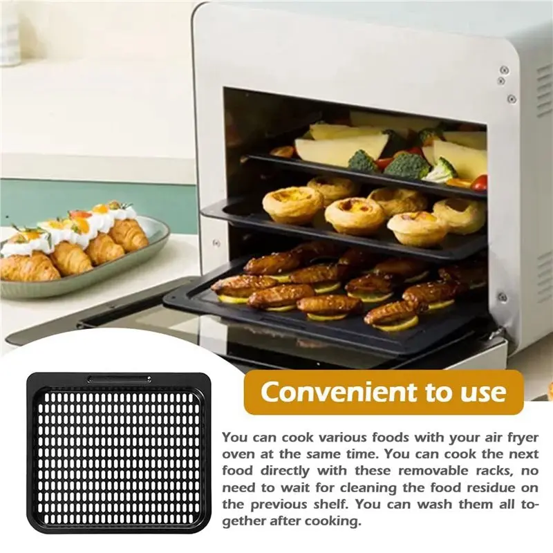 A006-3X Cooking Tray Replacement, Mesh Cooking Rack Air Fryer Accessories For Instant Vortex,Chefman And Other Air Fryer Oven