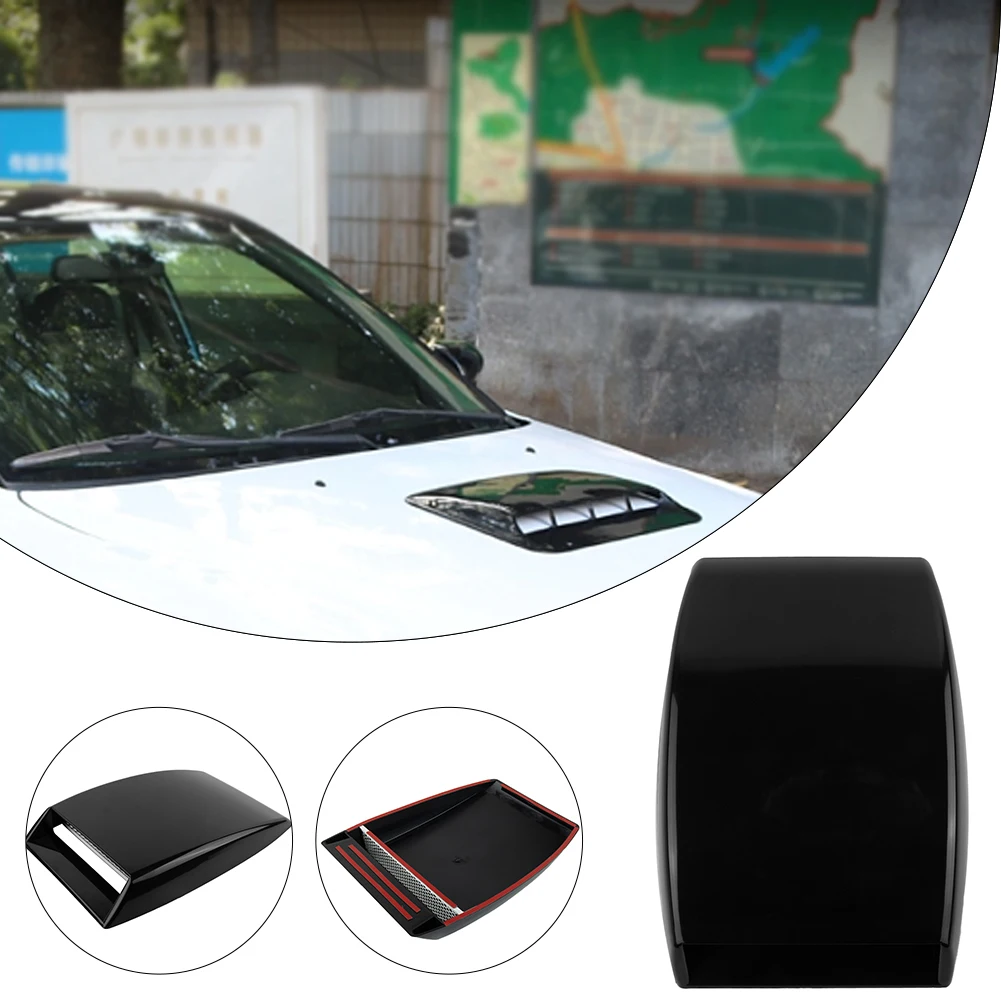 ABS Plastic Decorative Air Flow Scoop Vent Cover for Car Hood Bonnet Trim Styling Enhancement Compatible with Multiple Vehicles