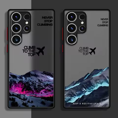 Mountaineering Scenery Phone Case for Samsung Galaxy S23 S24 Ultra S22 S21 S20 S10 Plus S23 FE S9 Shockproof Matte Cover