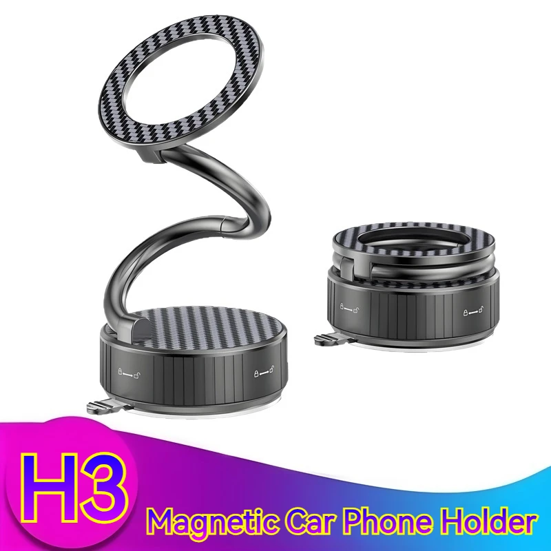 

NEW Foldable Car Magnetic Suction Stand S-Shaped 360° Rotation Portable Adjustable Angle Mount for Phone Desk Wall Mirror Travel