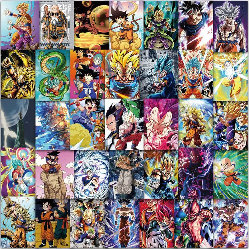 

Bandai 63PCS DRAGON BALL DIY Stickers Phone Trunk Refrigerator Waterproof Anime Stickers Anime Figure Image Toys Sticker Gift