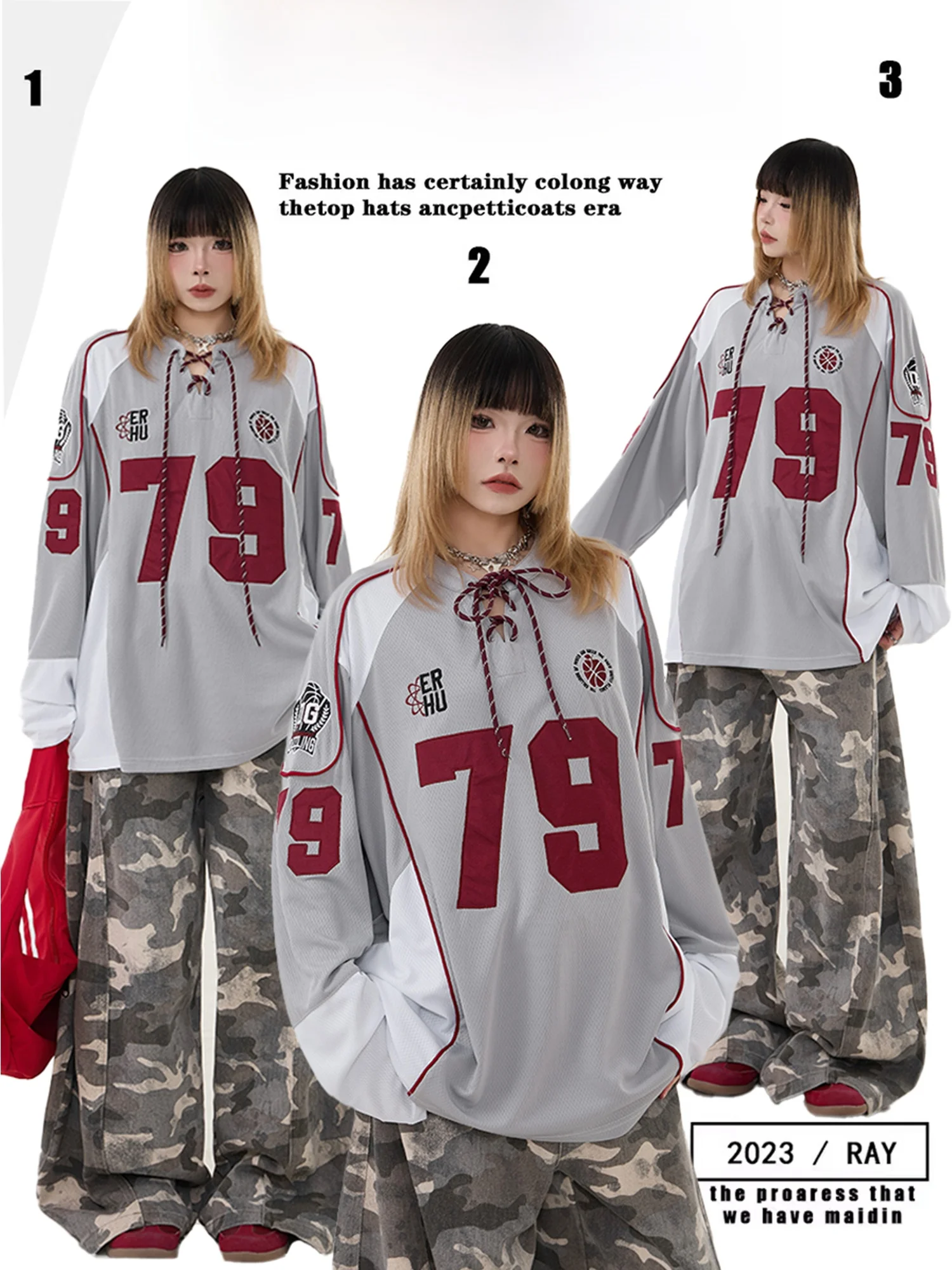 

American Sle Long Sve Ice Hoey orm Свободная футболка для пар Мужская спортивная одежда из полиэстера Cleanfit на осень