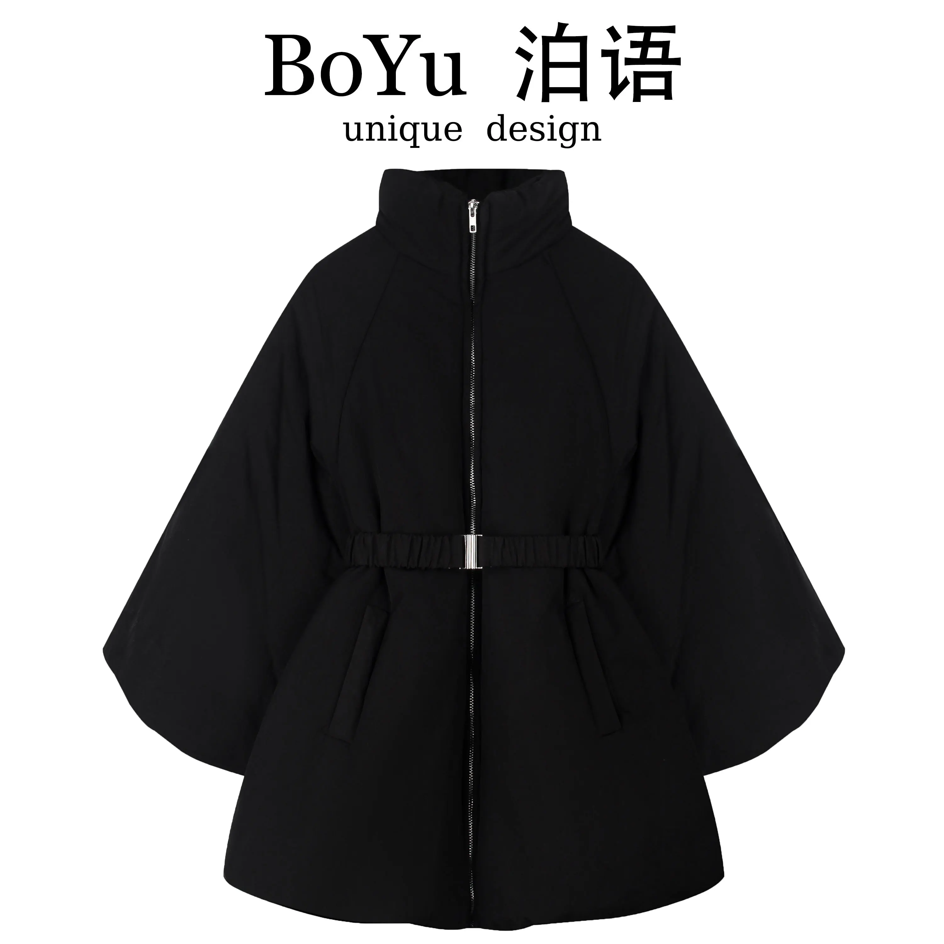 

Women Black Gothic Parka Jacket Overcoat Warm Coat Oversize Korean 90s Vintage Harajuku Long Sleeve Padded Jacket Clothes Winter