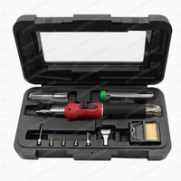 HS-1115K Gas G as Solde ring Iron Butane GAs S oldering Ir on Sold ering Lron Set 10 In 1 Automatic Point Ga s Soldering Iron