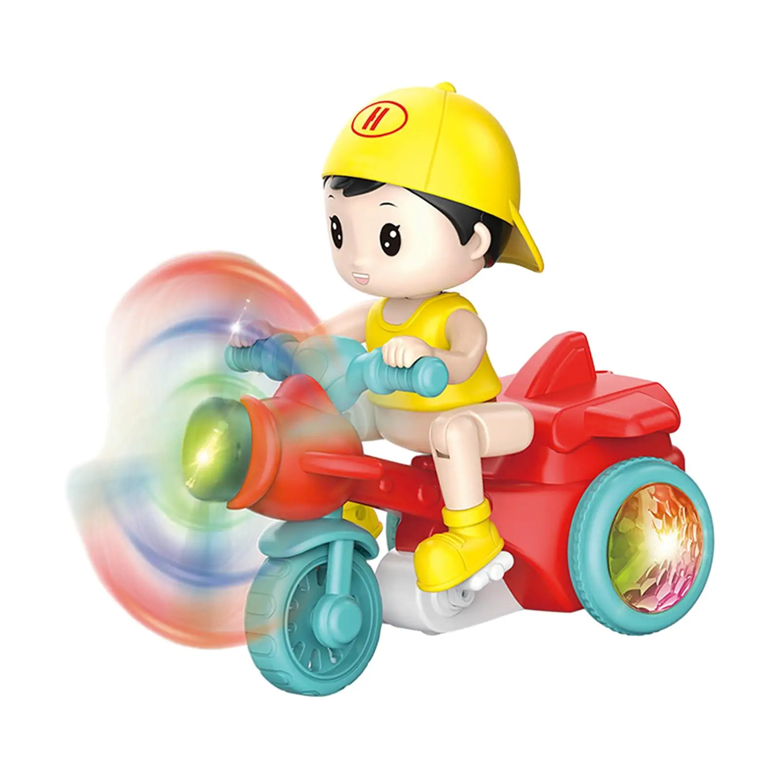 Novelty Boys Electric Tricycle 360 Degree Rotating Montessori Interactive Toys for Age 1 2 3 4 Preschool Kids Birthday Gifts